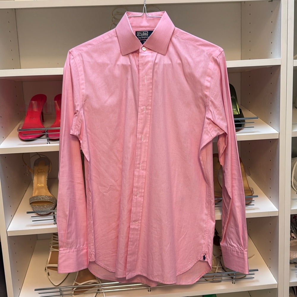 Men’s Pink Polo Ralph Lauren Button Down Side 15/38